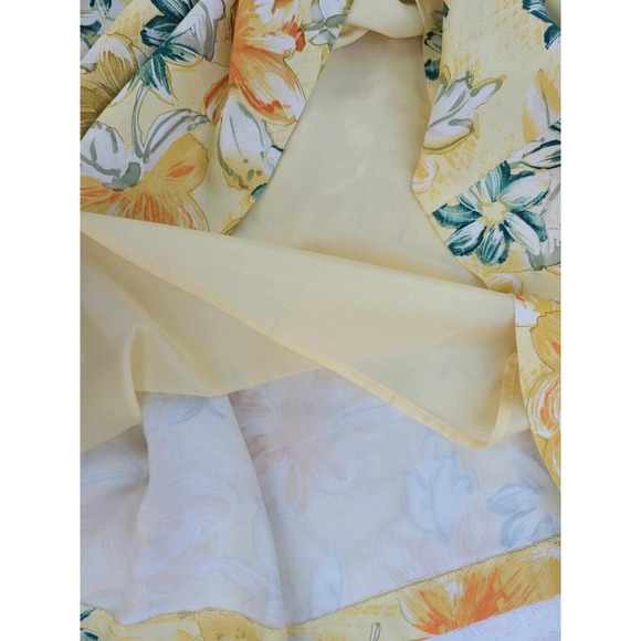 Y2K 90s Retro Coquette Coconut Girl Size Small 100% Silk Floral ‎ Skirt - Picture 9 of 12